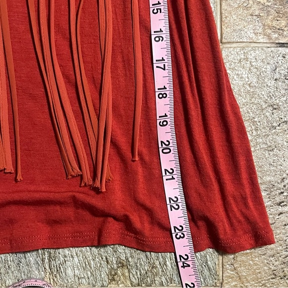 Wet Seal But Burnt Orange Fringe Tank Top Women’s Size Small - Picture 6 of 9